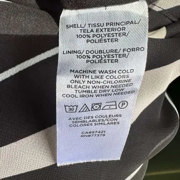 NWT Ann Taylor Striped Black and White Women's Skirt - Picture 7 of 7